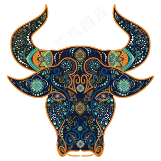 牛年传统民族风彩色剪纸