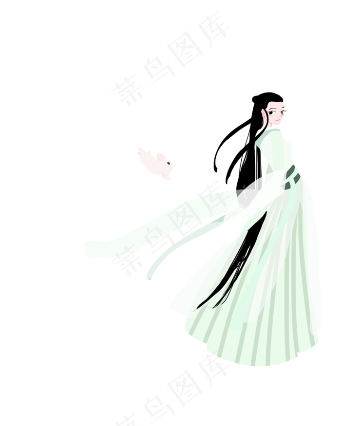 唯美嫦娥(2000X2500(DPI:300))psd模版下载