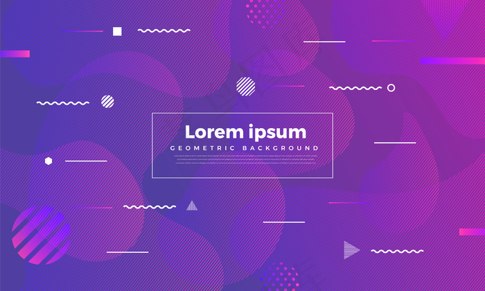 几何背景明亮的颜色和动态的形状组成。