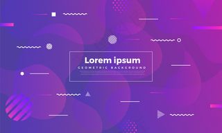 几何背景明亮的颜色和动态的形状组成。