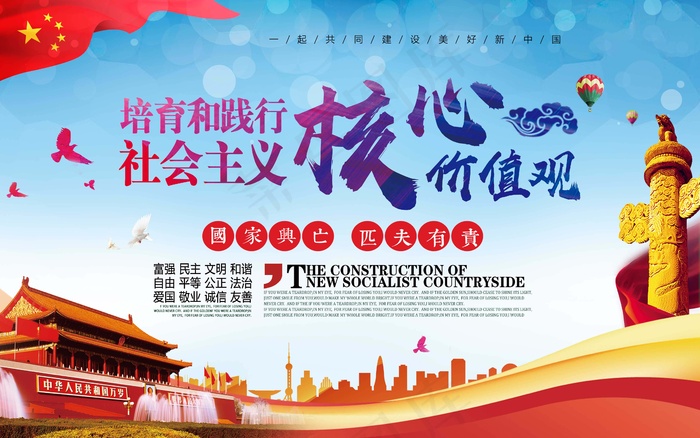 *核心价值观展板图片