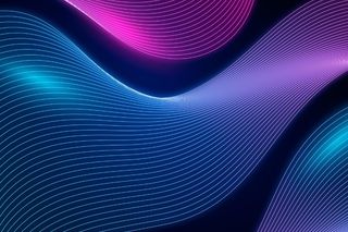 波浪抽象霓虹灯背景