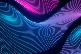 波浪抽象霓虹灯背景