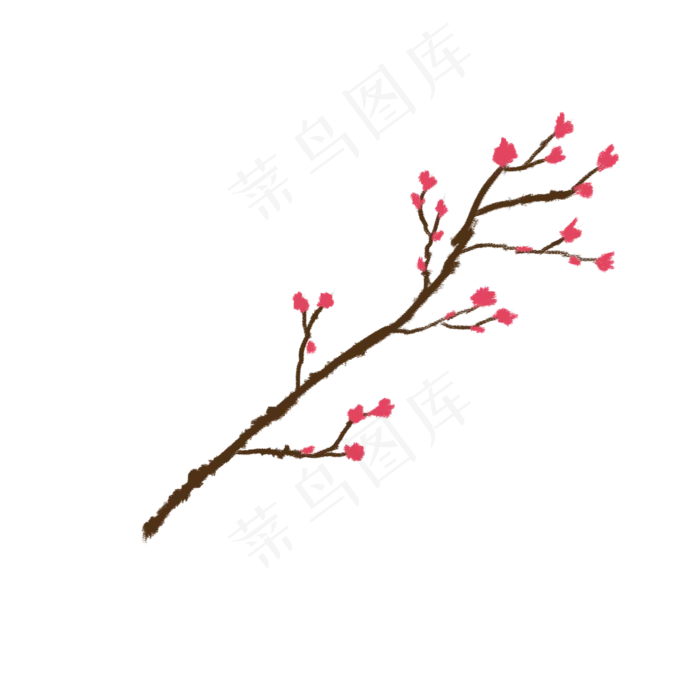 一枝梅梅花(2000X2000(DPI:150))psd模版下载