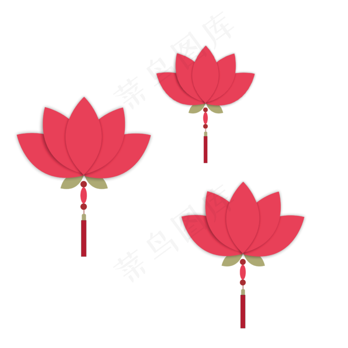 中秋剪纸花灯(2000*2000px 300 dpi )ai矢量模版下载