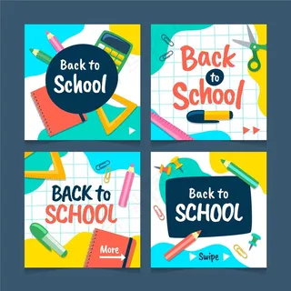 手绘回学校模板