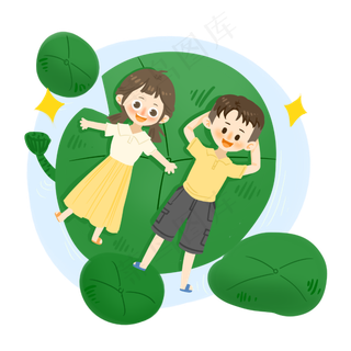 七夕情侣相处PNG素材