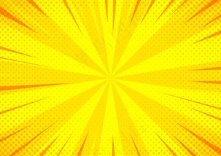 抽象橙色漫画风格半色调变焦