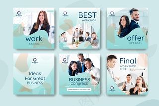 商业社交媒体帖子模板集