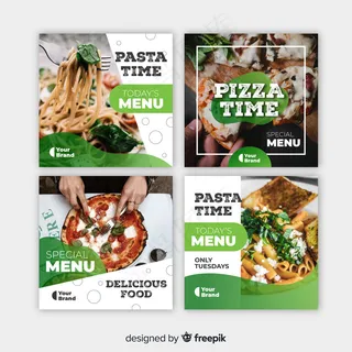 带照片的烹饪模板