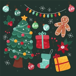 手绘圣诞元素系列