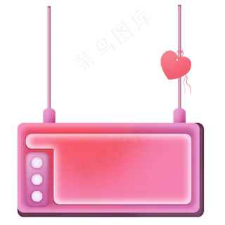 悬挂粉色文本框