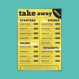 外卖餐厅菜单模板