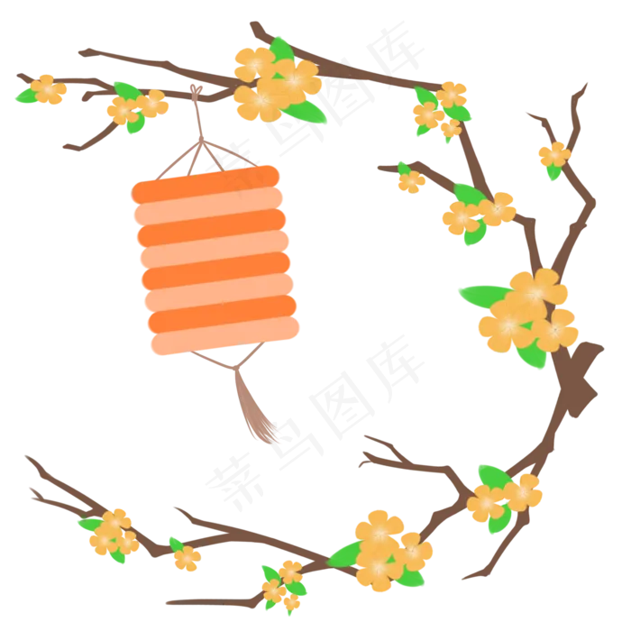 中秋节古风灯笼(2000X2000(DPI:300))psd模版下载