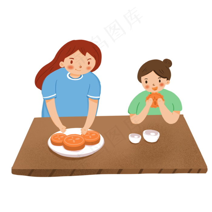 中秋节家人团圆素材