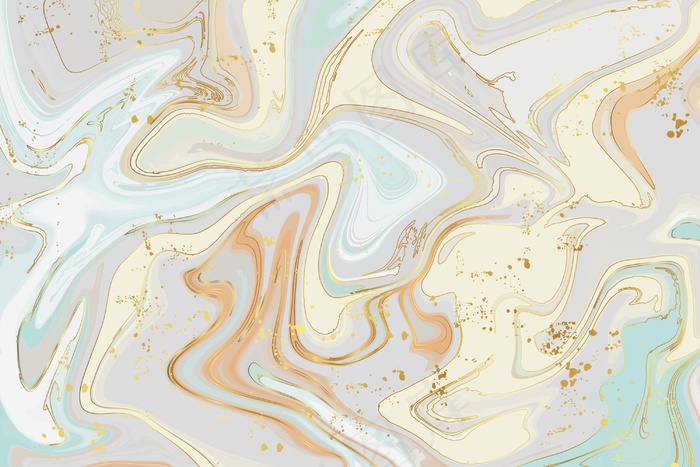 液体大理石背景金飞溅