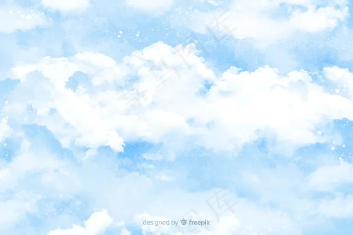 水彩云背景eps,ai矢量模版下载