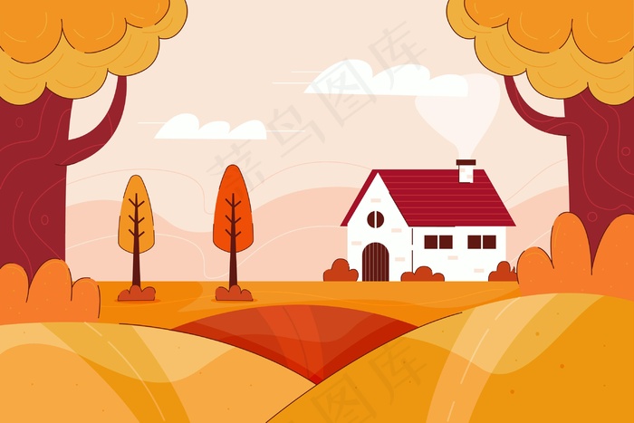 秋天的背景和可爱的风景