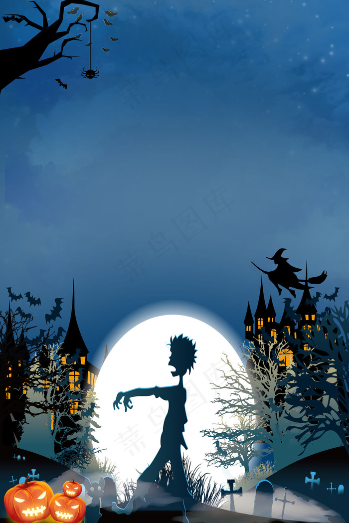 万圣节僵尸简约背景