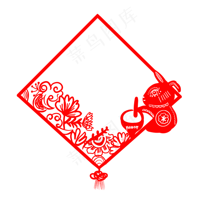 中秋剪纸边框