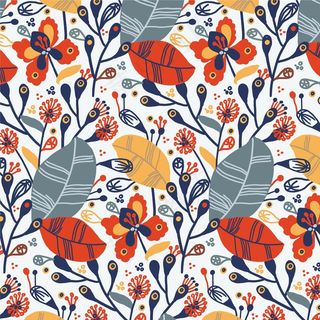 异域花卉手绘图案