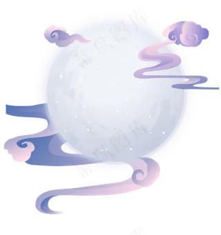 七夕云中圆月七夕节