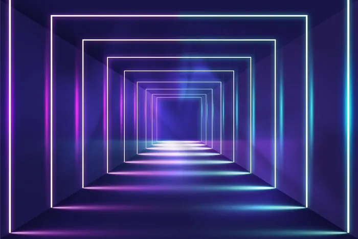 正方形抽象霓虹灯背景eps,ai矢量模版下载