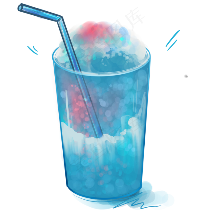 夏季蓝色饮品