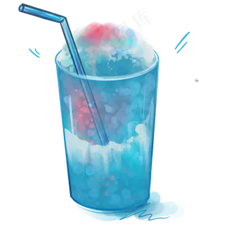 夏季蓝色饮品