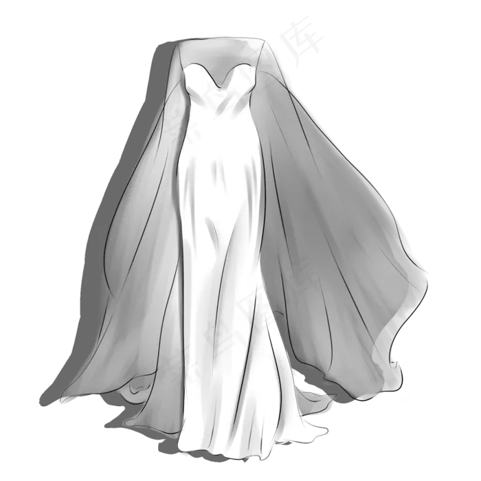 婚纱礼服平面设计新娘