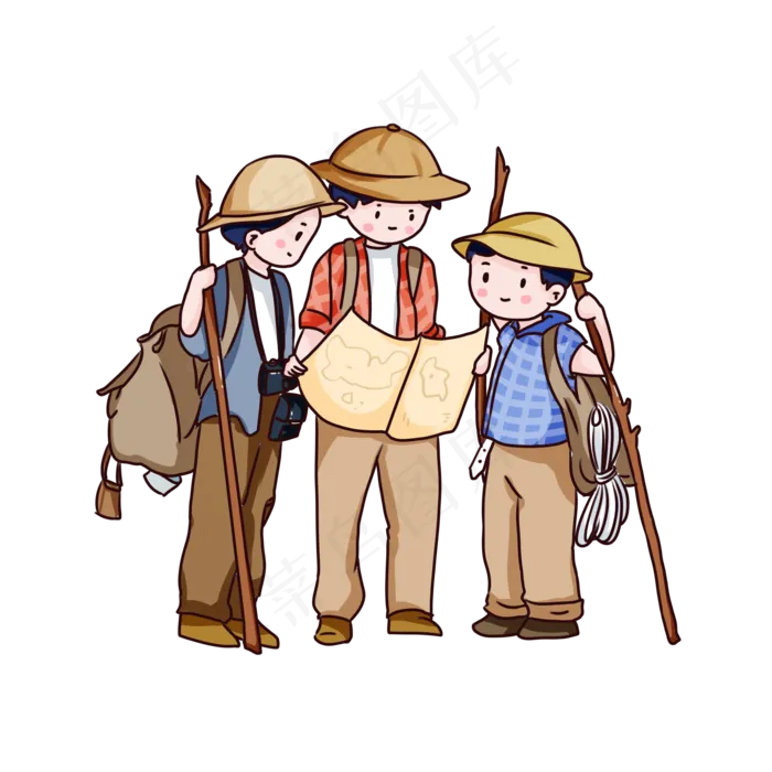 手绘卡通国庆节旅行(2000X2000(DPI:300))psd模版下载