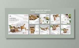 天然化妆品社交媒体帖子