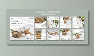 天然化妆品社交媒体帖子