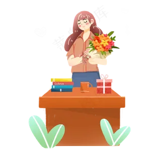 教师节老师礼物鲜花素材