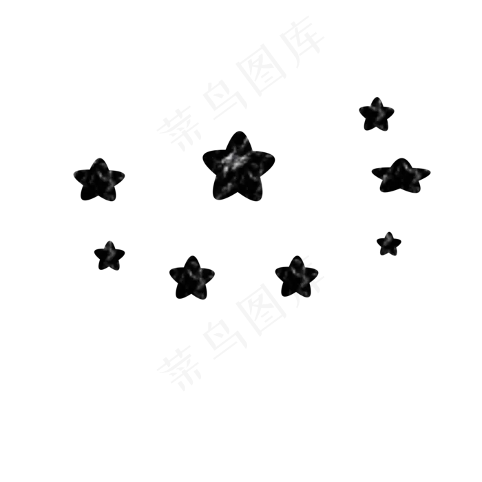 黑色星星七夕(2000X2000(DPI:300))psd模版下载
