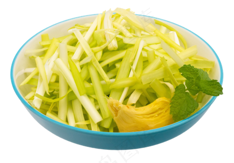 一碗切好葱丝