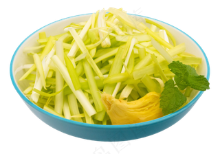 一碗切好葱丝