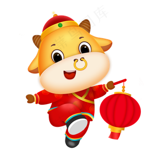 立体质感牛过年