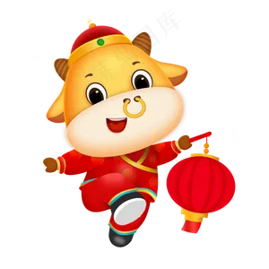 立体质感牛过年