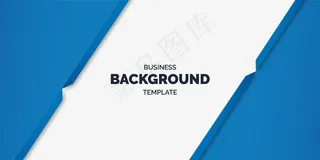 带有抽象蓝色几何图形的最小业务模板