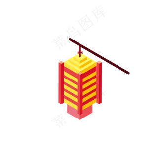 中秋节2.5D矢量花灯