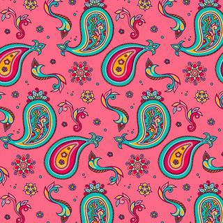 彩色佩斯利图案