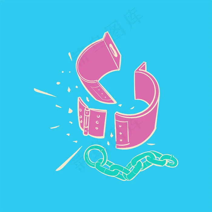 正义观手绘插图eps,ai矢量模版下载