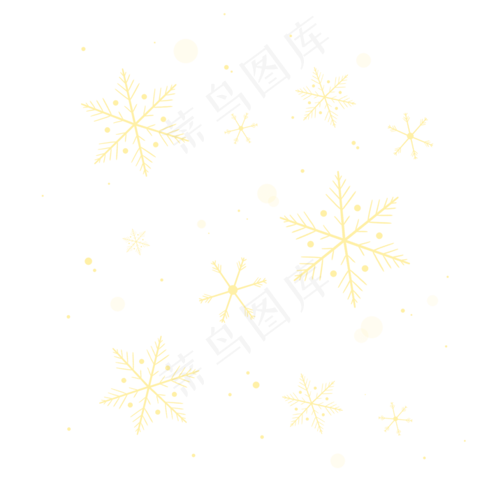 立冬冬至寒冷金色雪花