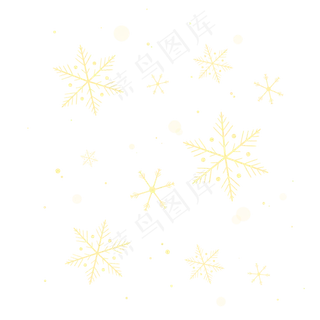 立冬冬至寒冷金色雪花