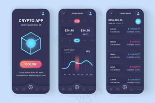 加密货币交易现代新设计ui手机应用