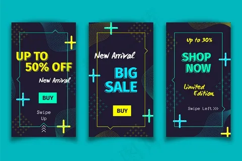 采用曲线设计的Instagram销售故事