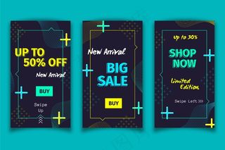 采用曲线设计的Instagram销售故事