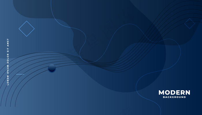 深蓝色现代抽象流体背景