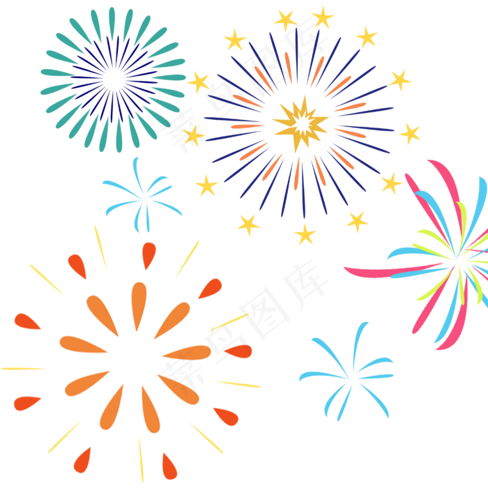 彩色节日烟花